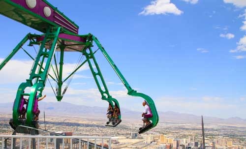 stratosphere las vegas rides. The Insanity ride on top of